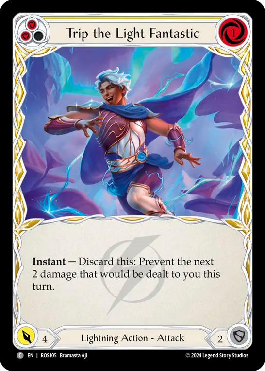 (ROS105) Flesh & Blood TCG Rosetta Single: Trip the Light Fantastic (Yellow) (Rainbow Foil)  Common