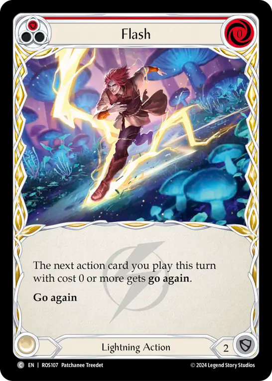 (ROS107) Flesh & Blood TCG Rosetta Single: Flash (Red) (Regular)  Common