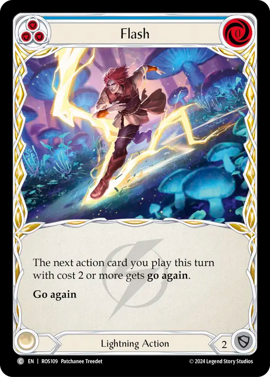 (ROS109) Flesh & Blood TCG Rosetta Single: Flash (Blue) (Regular)  Common