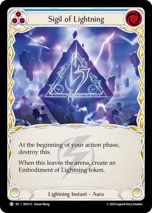 (ROS113) Flesh & Blood TCG Rosetta Single: Sigil of Lightning (Regular)  Common