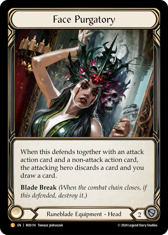 (ROS114) Flesh & Blood TCG Rosetta Single: Face Purgatory (Rainbow Foil)  Legendary