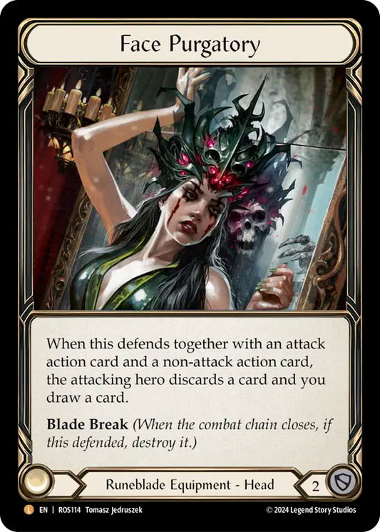 (ROS114) Flesh & Blood TCG Rosetta Single: Face Purgatory (Rainbow Foil)  Legendary
