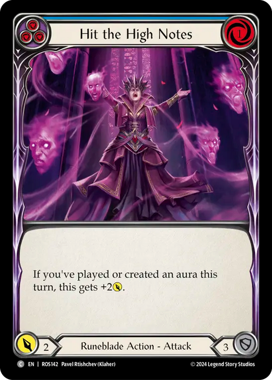 (ROS142) Flesh & Blood TCG Rosetta Single: Hit the High Notes (Blue) (Rainbow Foil)  Common