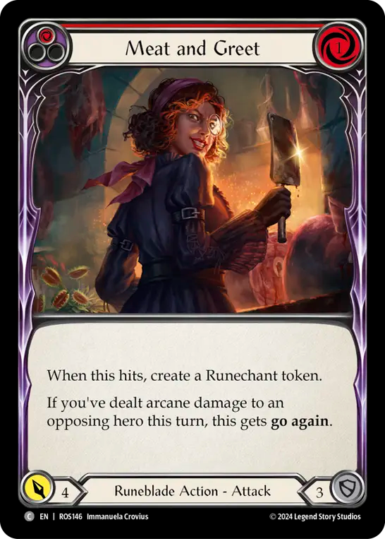 (ROS146) Flesh & Blood TCG Rosetta Single: Meat and Greet (Red) (Regular)  Common