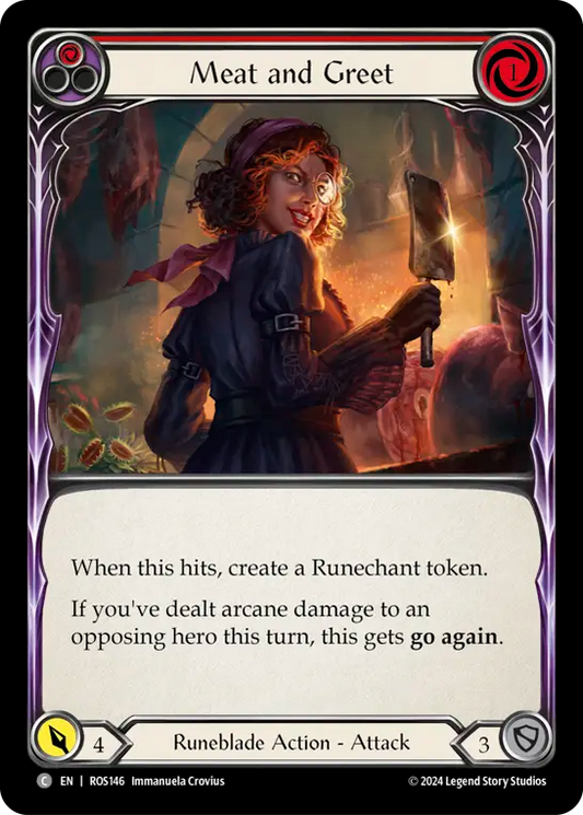 (ROS146) Flesh & Blood TCG Rosetta Single: Meat and Greet (Red) (Regular)  Common