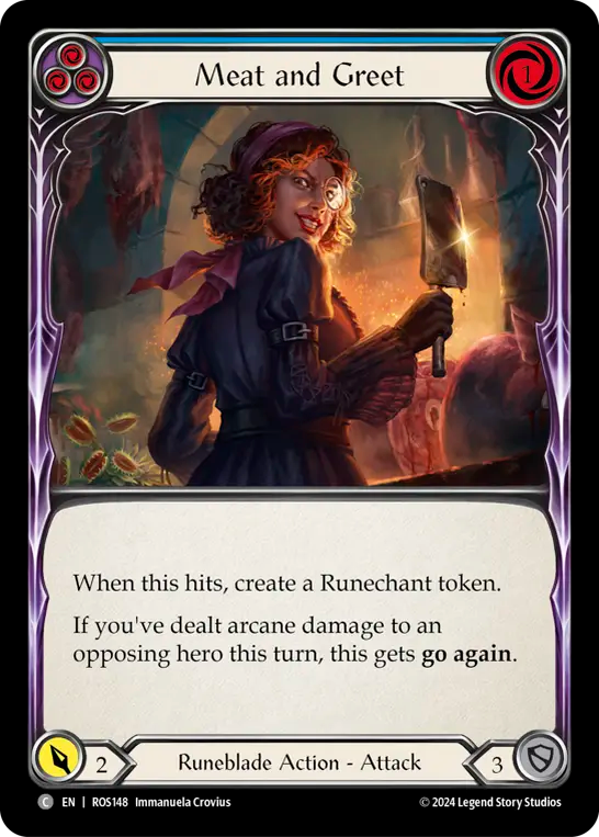 (ROS148) Flesh & Blood TCG Rosetta Single: Meat and Greet (Blue) (Regular)  Common