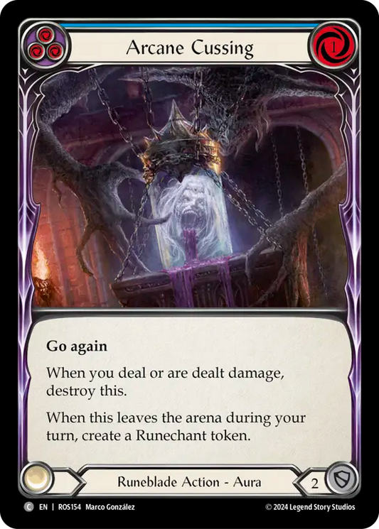 (ROS154) Flesh & Blood TCG Rosetta Single: Arcane Cussing (Blue) (Regular)  Common