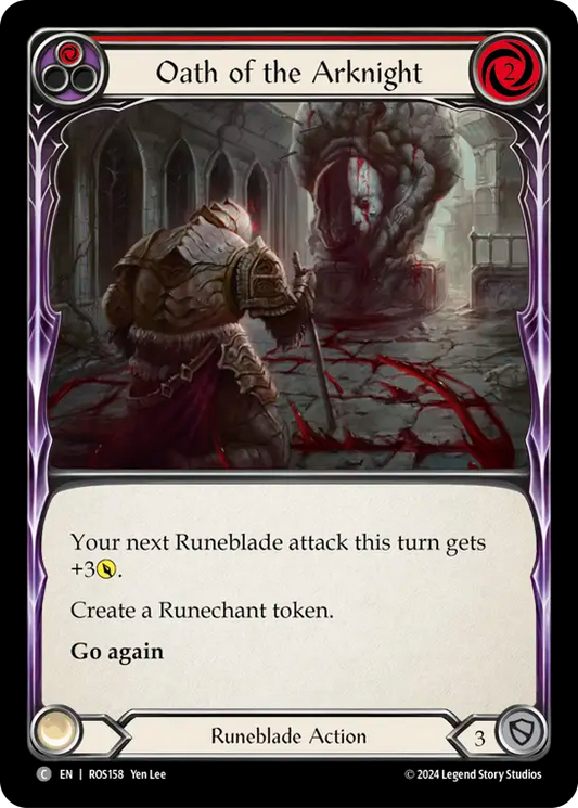 (ROS158) Flesh & Blood TCG Rosetta Single: Oath of the Arknight (Red) (Regular)  Common