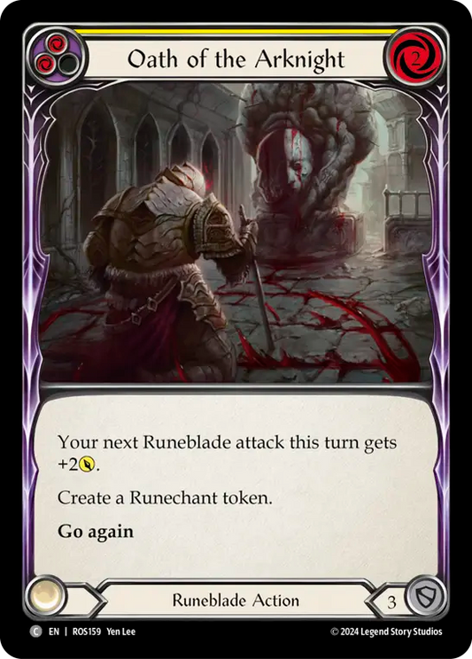 (ROS159) Flesh & Blood TCG Rosetta Single: Oath of the Arknight (Yellow) (Regular)  Common