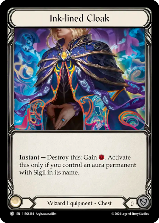 (ROS164) Flesh & Blood TCG Rosetta Single: Ink-lined Cloak (Regular)  Common