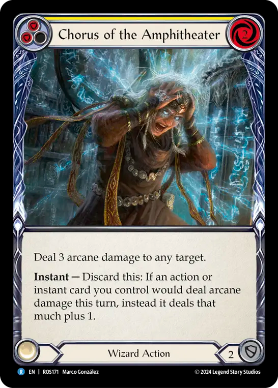 (ROS171) Flesh & Blood TCG Rosetta Single: Chorus of the Amphitheater (Yellow) (Regular)  Rare