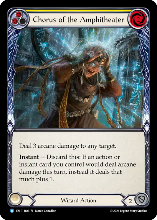 (ROS171) Flesh & Blood TCG Rosetta Single: Chorus of the Amphitheater (Yellow) (Rainbow Foil)  Rare