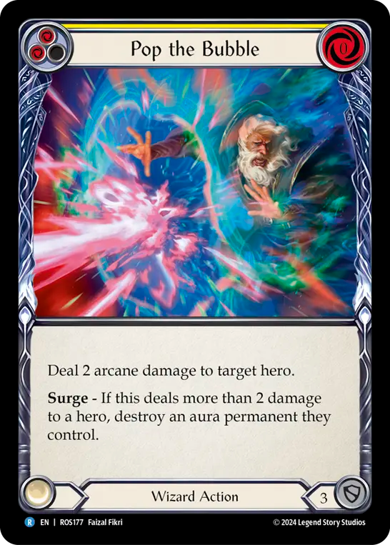 (ROS177) Flesh & Blood TCG Rosetta Single: Pop the Bubble (Yellow) (Rainbow Foil)  Rare