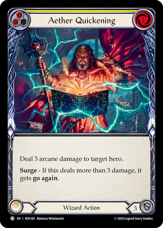 (ROS184) Flesh & Blood TCG Rosetta Single: Aether Quickening (Yellow) (Regular)  Common