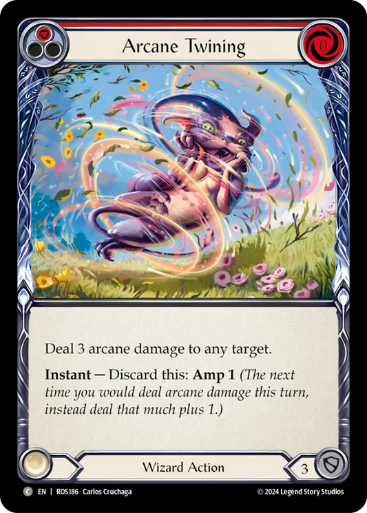 (ROS186) Flesh & Blood TCG Rosetta Single: Arcane Twining (Red) (Regular)  Common