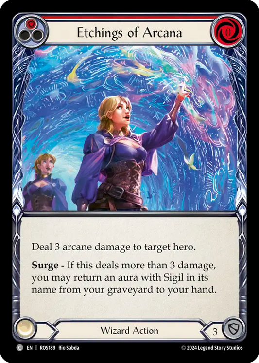 (ROS189) Flesh & Blood TCG Rosetta Single: Etchings of Arcana (Red) (Regular)  Common