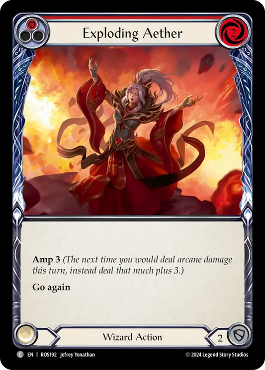 (ROS192) Flesh & Blood TCG Rosetta Single: Exploding Aether (Red) (Rainbow Foil)  Common