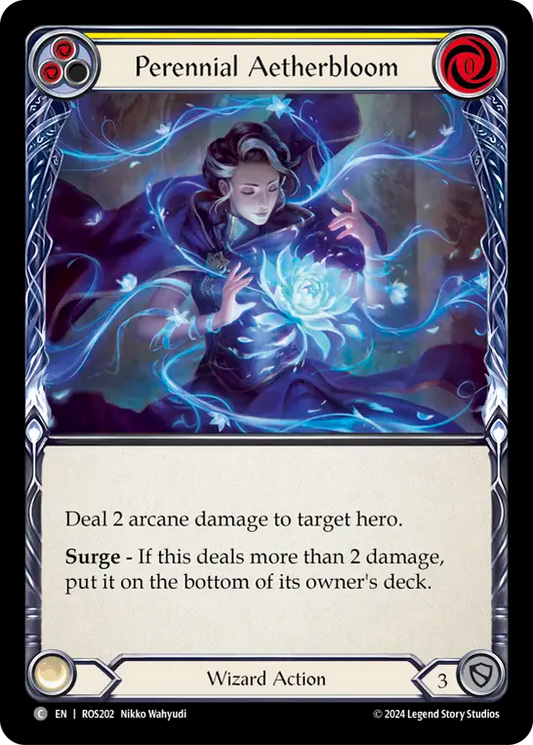 (ROS202) Flesh & Blood TCG Rosetta Single: Perennial Aetherbloom (Yellow) (Regular)  Common