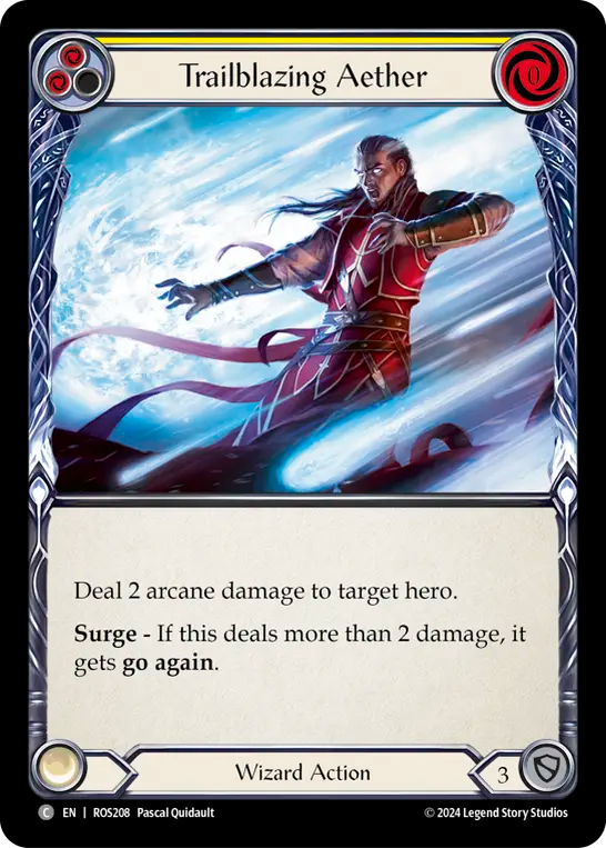 (ROS208) Flesh & Blood TCG Rosetta Single: Trailblazing Aether (Yellow) (Regular)  Common