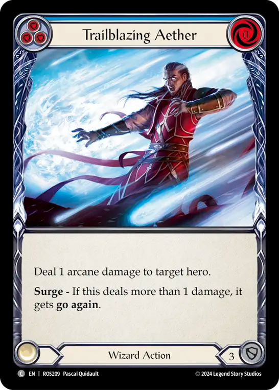 (ROS209) Flesh & Blood TCG Rosetta Single: Trailblazing Aether (Blue) (Regular)  Common