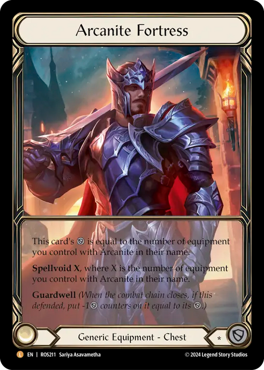 (ROS211) Flesh & Blood TCG Rosetta Single: Arcanite Fortress (Extended Art Cold Foil)  Legendary