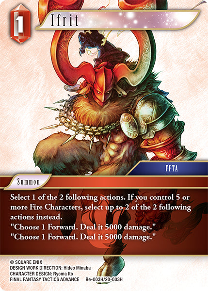 (003) Final Fantasy TCG Legacy Collection Single: Ifrit (20-003) (V.1) Holo Hero