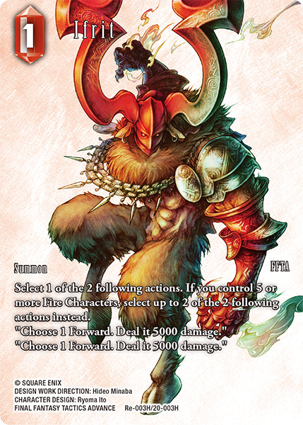 (003) Final Fantasy TCG Legacy Collection Single: Ifrit (20-003) (V.2) Holo Hero