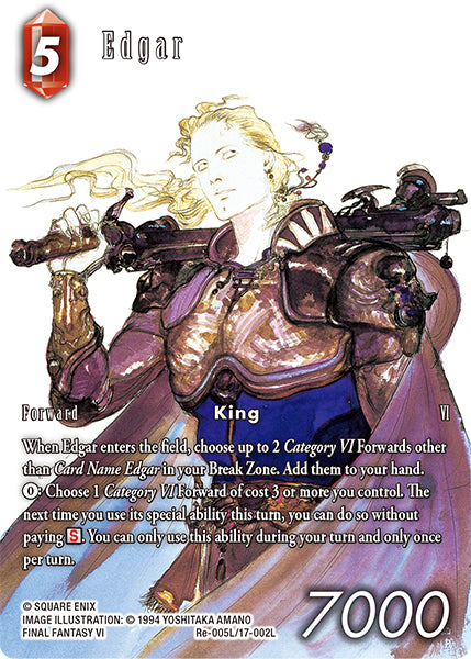 (005) Final Fantasy TCG Legacy Collection Single: Edgar (17-002) (V.2) Holo Legend