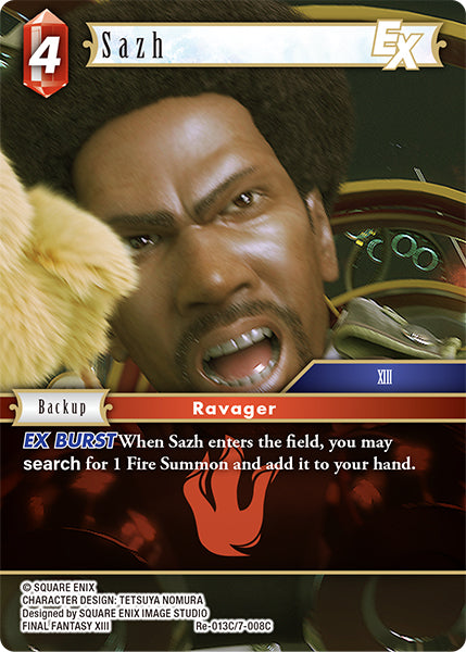 (013) Final Fantasy TCG Legacy Collection Single: Sazh (7-008) (V.1) Holo Common