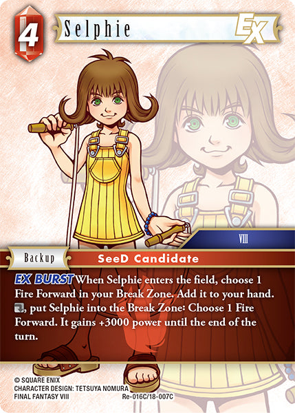 (016) Final Fantasy TCG Legacy Collection Single: Selphie (18-007) (V.1) Holo Common