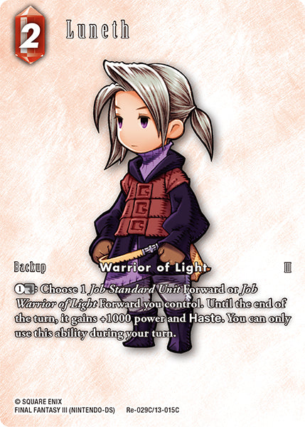 (029) Final Fantasy TCG Legacy Collection Single: Luneth (13-015) (V.2) Holo Common