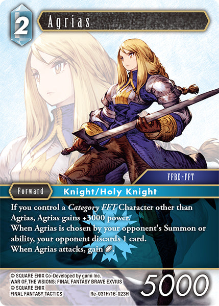 (031) Final Fantasy TCG Legacy Collection Single: Agrias (16-023) (V.1) Holo Hero