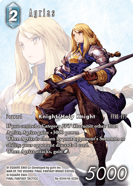 (031) Final Fantasy TCG Legacy Collection Single: Agrias (16-023) (V.2) Holo Hero