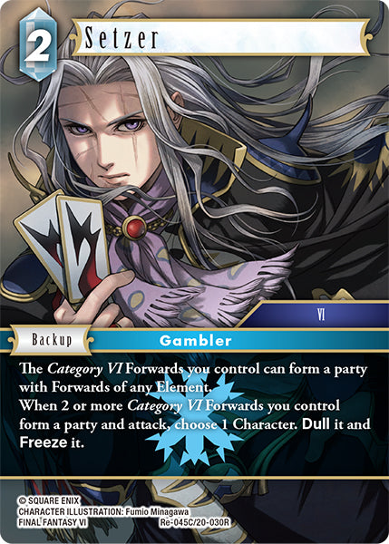 (045) Final Fantasy TCG Legacy Collection Single: Setzer (20-030) (V.1) Holo Common
