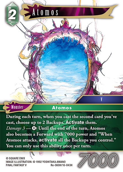 (060) Final Fantasy TCG Legacy Collection Single: Atomos (16-043) (V.1) Holo Hero
