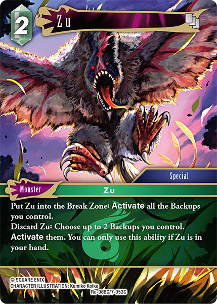 (068) Final Fantasy TCG Legacy Collection Single: Zu (7-053) (V.1)  Common