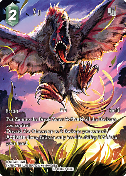 (068) Final Fantasy TCG Legacy Collection Single: Zu (7-053) (V.2) Holo Common
