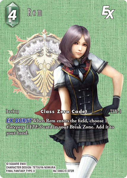 (086) Final Fantasy TCG Legacy Collection Single: Rem (3-072) (V.2) Holo Common