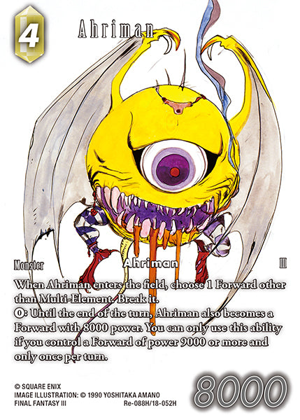 (088) Final Fantasy TCG Legacy Collection Single: Ahriman (18-052) (V.2) Holo Hero