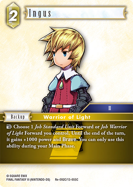 (092) Final Fantasy TCG Legacy Collection Single: Ingus (13-055) (V.1) Holo Common