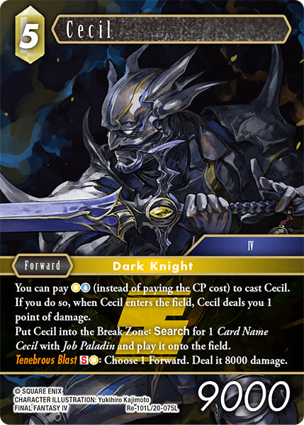 (101) Final Fantasy TCG Legacy Collection Single: Cecil (20-075) (V.1) Holo Legend