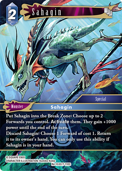 (153) Final Fantasy TCG Legacy Collection Single: Sahagin (7-110) (V.1)  Common
