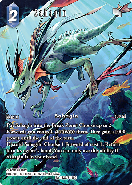 (153) Final Fantasy TCG Legacy Collection Single: Sahagin (7-110) (V.2) Holo Common