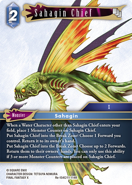 (154) Final Fantasy TCG Legacy Collection Single: Sahagin Chief (11-114) (V.1) Holo Common