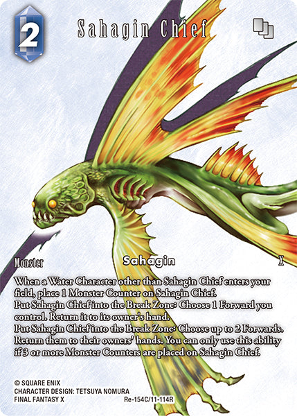 (154) Final Fantasy TCG Legacy Collection Single: Sahagin Chief (11-114) (V.2) Holo Common