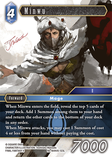 (164) Final Fantasy TCG Legacy Collection Single: Minwu (6-123) (V.1)  Hero