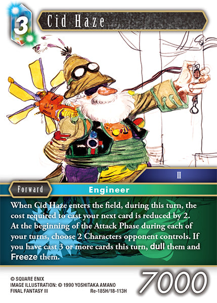 (185) Final Fantasy TCG Legacy Collection Single: Cid Haze (18-113) (V.1) Holo Hero