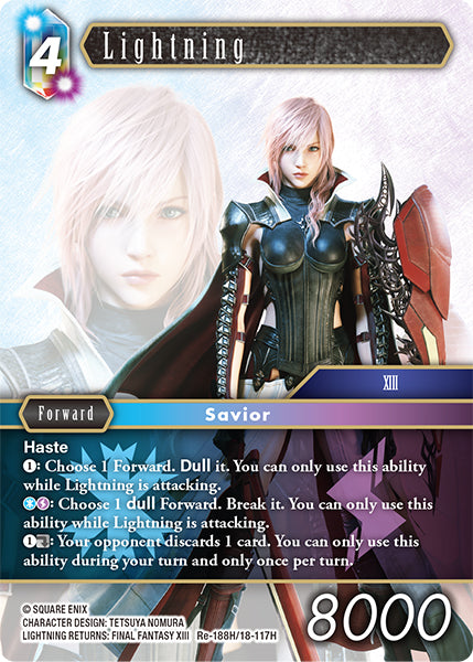 (188) Final Fantasy TCG Legacy Collection Single: Lightning (18-117) (V.1) Holo Hero