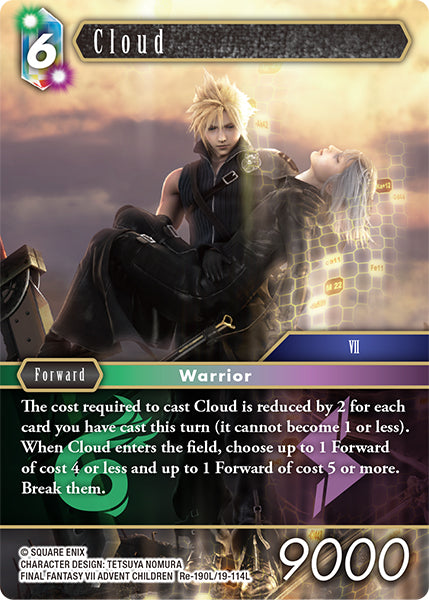 (190) Final Fantasy TCG Legacy Collection Single: Cloud (19-114) (V.1)  Legend