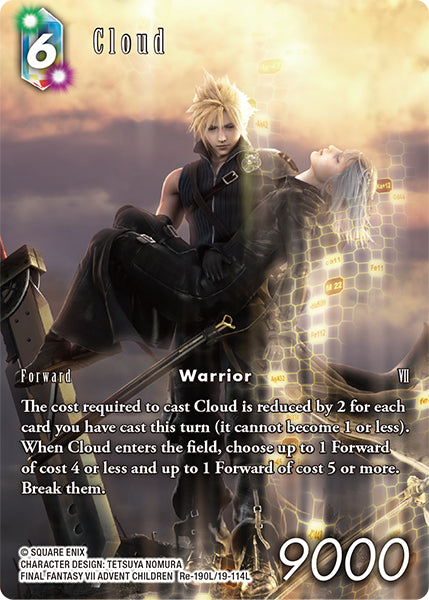 (190) Final Fantasy TCG Legacy Collection Single: Cloud (19-114) (V.2) Holo Legend
